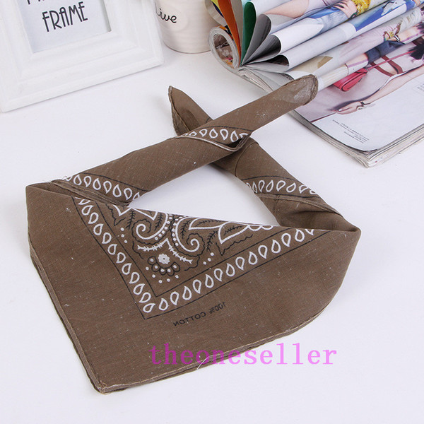 Free Shipping 55*55 CM Cotton Women Men Bandanas Boy Hip Hop Bandana Headwear Men Bands Scarf Mix Color Kerchief