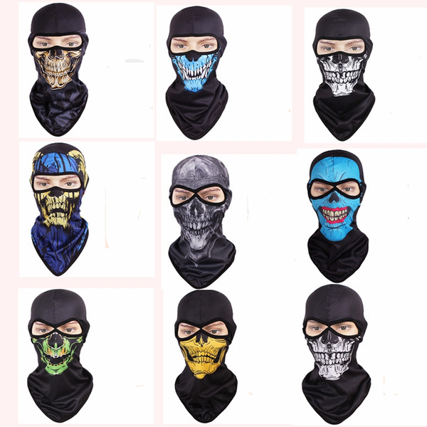 Skull Masks Breathable Tactical Headgear Soft Bandanas CS Mask Outdoor Sports Cap Bicycle Cycling Fishing Motorcycle Masks Full Face Mask