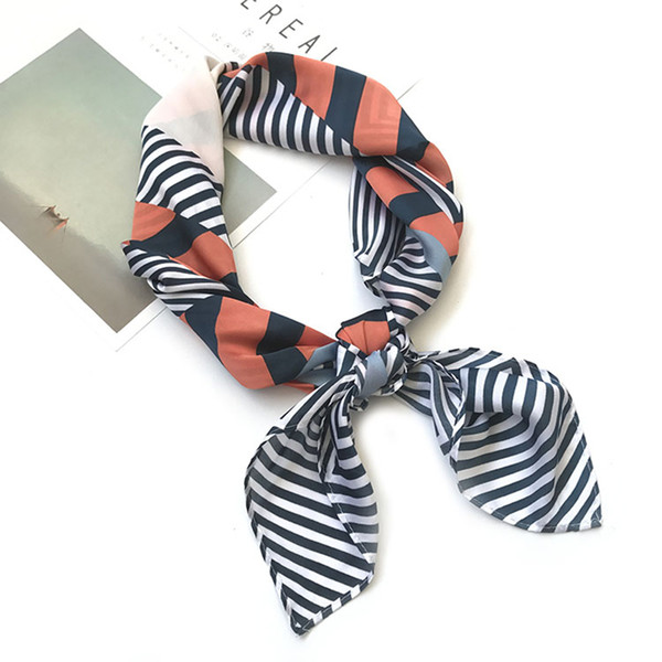 Silk scarf women spring autumn 70*70 Fashion scarves small squares Head scarf high quality Bag decorative scarves