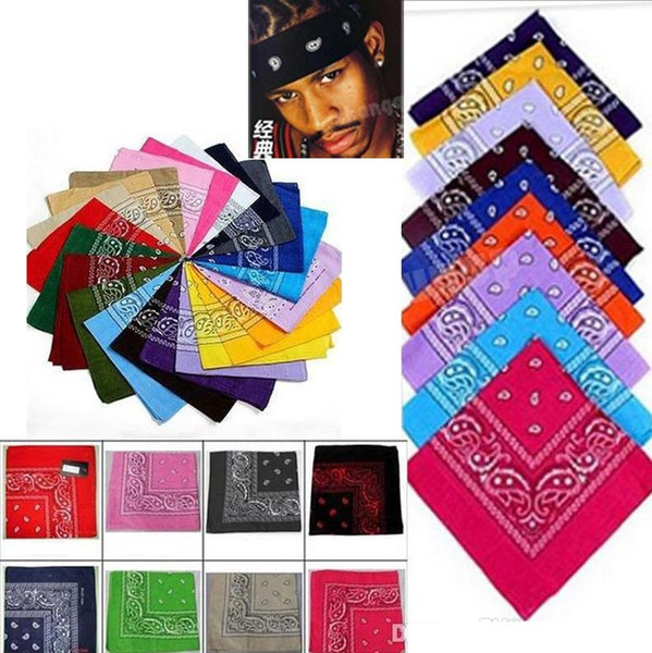 New Fashion Hip Hop Black Paisley Bandana Bandanna Headwear/Hair Band Scarf Neck Wrist Wrap Band Headtie For Women/Mens b264