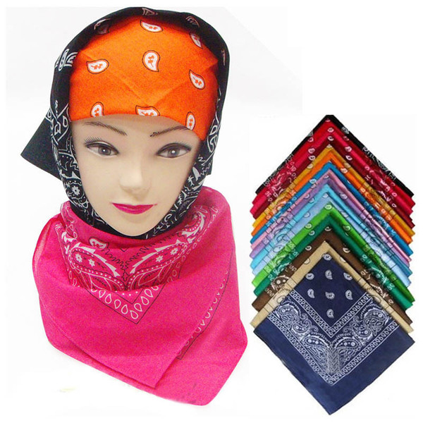 Newest Hip-hop Cotton Blended Quality Bandanas For Men Women Magic Head Scarf Scarves Wristband 55cm*55cm 3011004