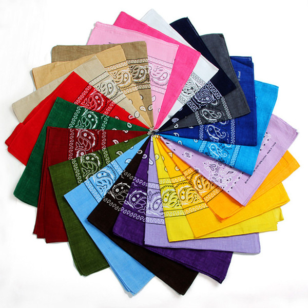 Wholesale Cheap National Cotton Paisley Bandanas HIPHOP Double Side Head Wrap Scarf BBOY Wristband