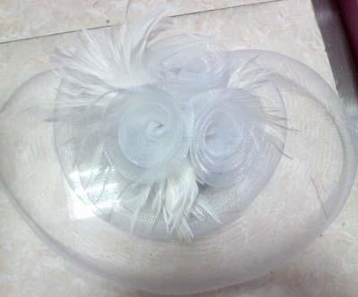 Mini Top Hat Fascinator Feather Birdcage Veil Accessory Fur Veil Bow Feather Barrette 20pcs/lot#133