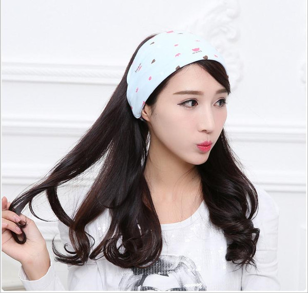 2018 New Printing Cross Widening Hair Belt Fresh Lady Printing Moon Warming Headband Pregnant Women's Showbreak Scarf