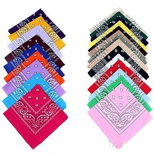 10000pcs Top Quality National 100% Cotton Paisley Bandana Double Side Head Wrap Scarf Wristband Fast Shipping