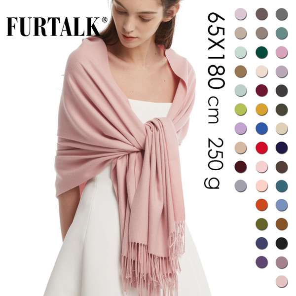 FURTALK Cashmere Women Winter Scarf Shawl Shawl Wraps Soft Warm Blanket Scarves for Women AD012