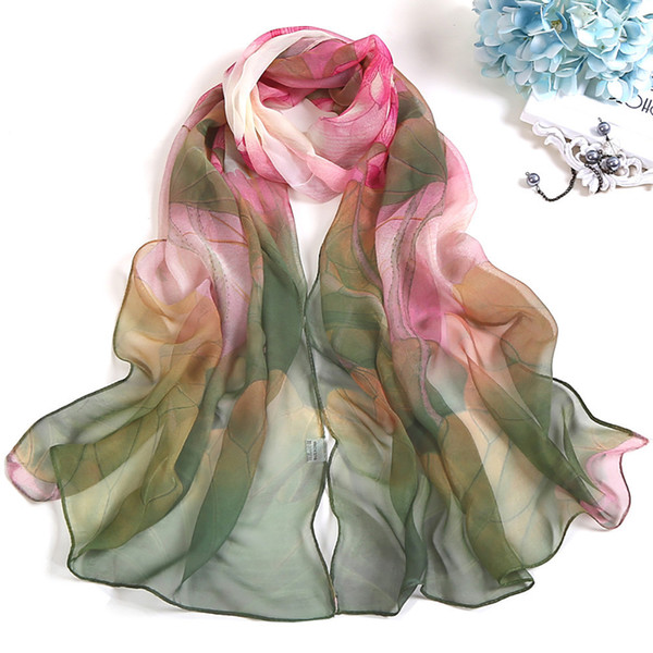 Fashion Spring Autumn 1PC Women Chiffon Silk Scarfs Square Polyester Scarves Print Flowers Shawl Summer Shawls Hijabs S10 SE13