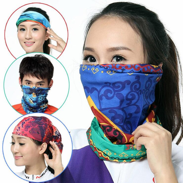 New Fashion Multifunctional Scarf Headband Outdoor Sports Turban Sunscreen Magic Scarves Veil Cycling Seamless Bandanas D0645