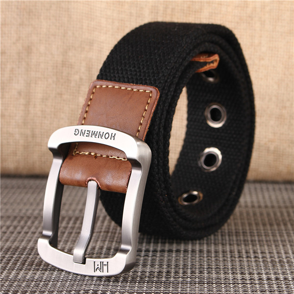 Men's needle buckle canvas inner belt casual wild lengthened braided belt Young students knitted adjustable long belts