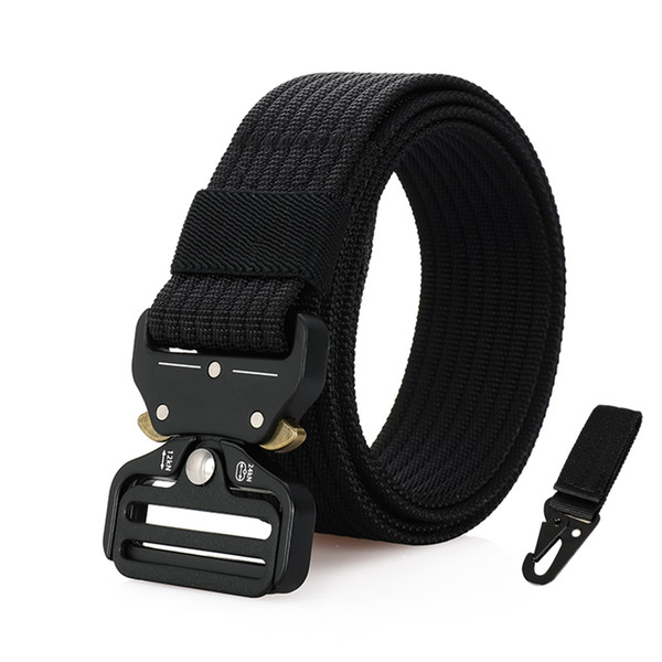 3.8cm Zinc alloy buckle canvas belt male youth cobra automatic buckle belt tactical outdoor nylon belt 125cm ten colors optional