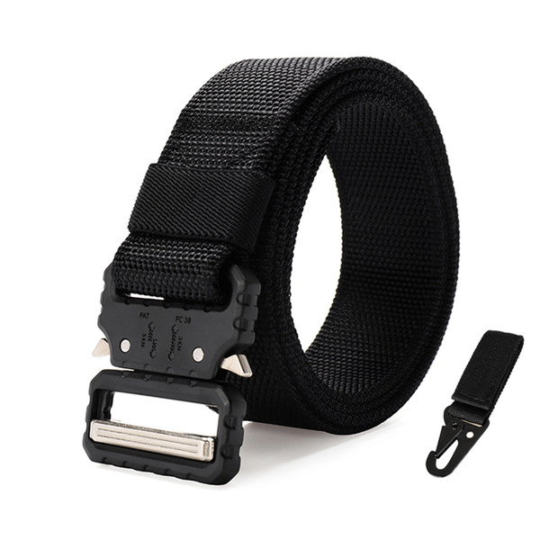 3.8cm Tactical Dragon Men's Army Fan Cobra Tactical Belt Locked Nylon Belt Outdoor Mountaineering Canvas Buckle Belt