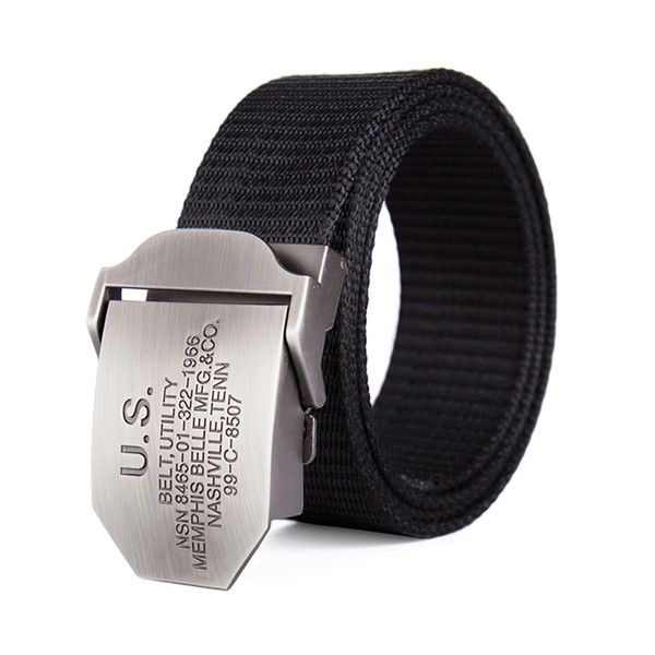 U.S Nylon belt outdoor training automatic buckle belt thick wear-resistant custom logo army belt tactical