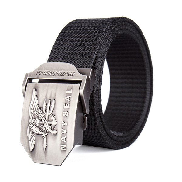 Trading company NAVY SEAL Nylon belt outdoor training automatic buckle belt thick wear-resistant custom logo army belt tactical3.8cm