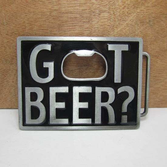 BuckleHome Bottle opener belt buckle with pewter finish and silver finish FP-01499 free shipping