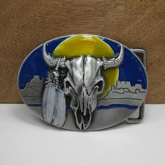 BuckleHome Fashion western belt buckle 2 colors with pewter finish FP-02587-1 suitable for 4cm wideth belt free shipping