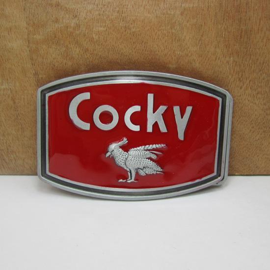 BuckleHome cocky belt buckle with pewter and silver finish plating FP-02518-1 with continous stock free shipping