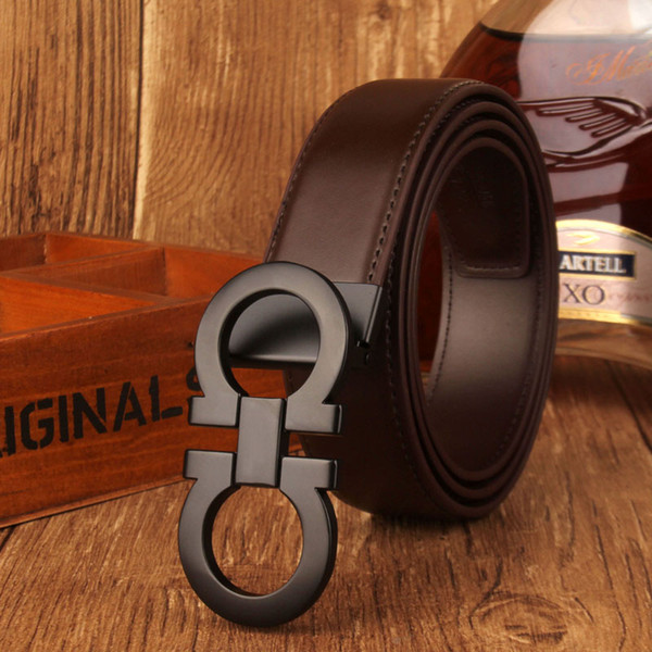 Smooth leather belt luxury belts designer belts for men big buckle belt male chastity belts top fashion mens leather belt wholesale