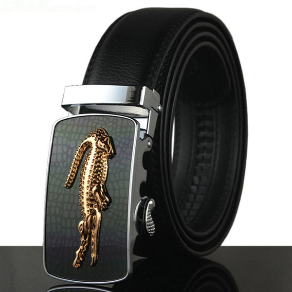 Belt 2016 Hot Fashion Cowhide Leather men jeans belt Designer Luxury Famous High quality Automatic buckle men Belts for men