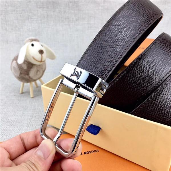 2019 Brand fashion men's and women's high-end leather belt needle buckle belt leisure business fine workmanship