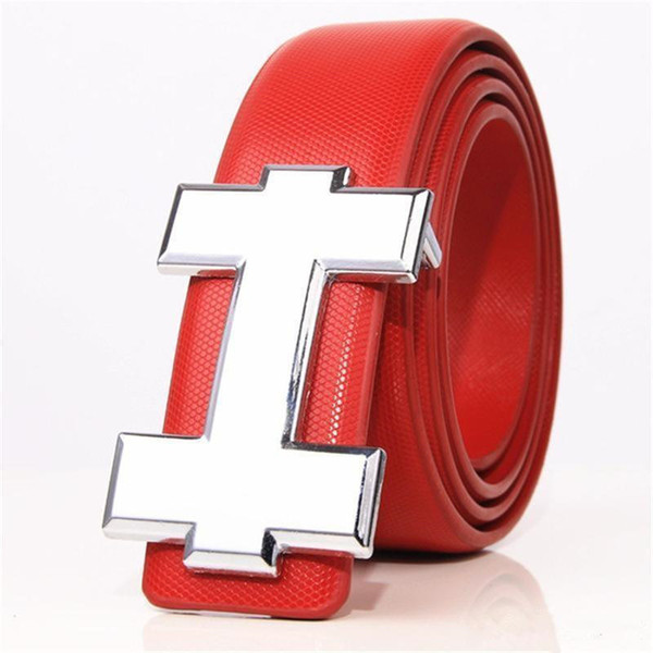 18 Colors Newest Fashion Brand Unisex Belts Luxury H Design Gentlemen Ladies Genuine Leather Straps Smooth Buckle Belt