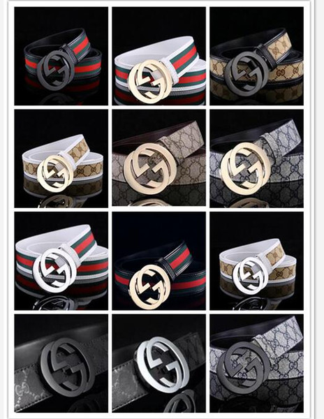 High quality with 2018 men and women leather fashion designer belt high quality large belt buckle design free shipping