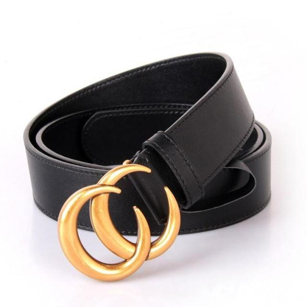 2018 double buckle Belts for Men Women Fashion Designer Belt Luxury Cow Genuine Leather Belt Waistband 2.0 3.4 3.8 size