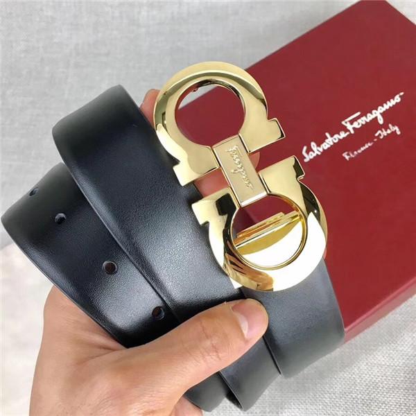 fashion man leather belt classic luxury belt 8 - word buckle design style casual business matching free shipping