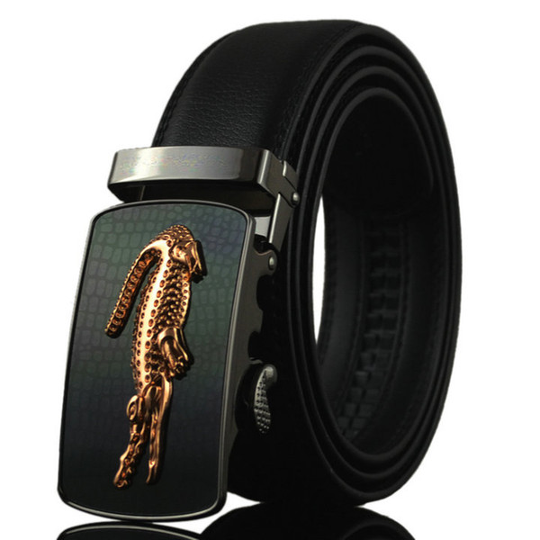 Fashion New arrival Brand Automatic buckle men belt Genuine leather belt for men Brand luxury Top quality business cow skin male strap LH076