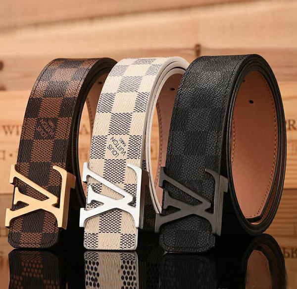 In 2019, high quality leather belt luxury designer belt ladies and men new fashion leisure moires belt wholesale freight free