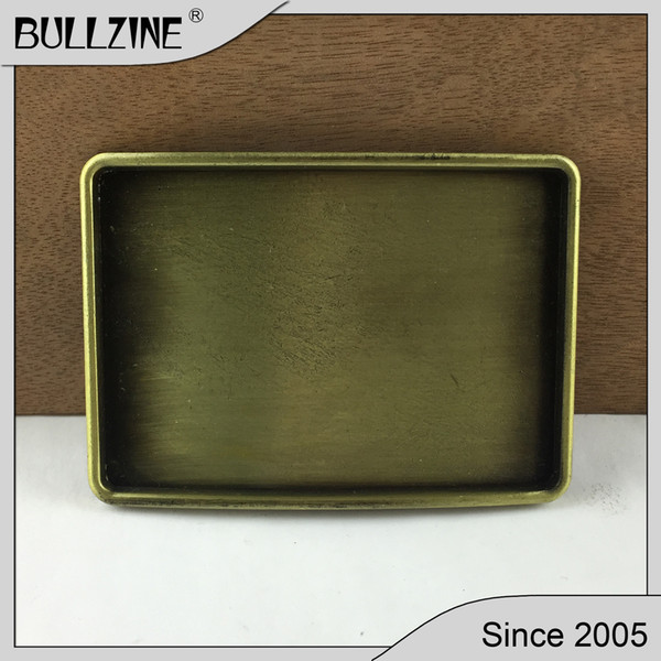 BuckleHome rectangle blank DIY belt buckle with antique brass finish FP-03429-2 with continous stock free shipping