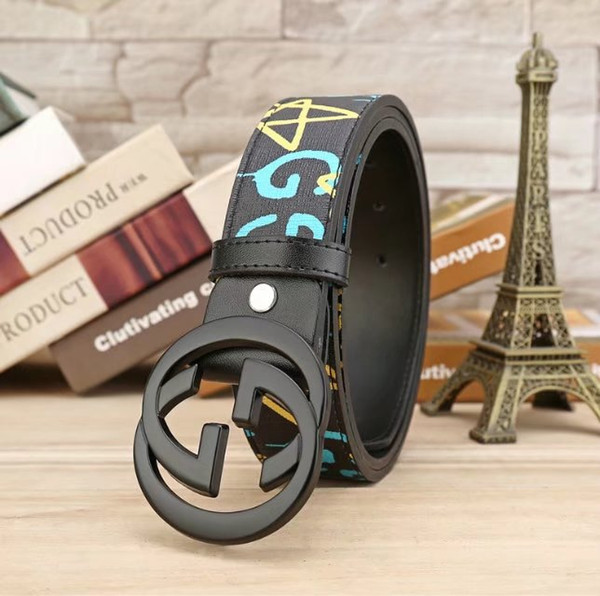 Fashion smooth buckle belts new Classic Genuine Letter Belts for Men Casual Belt Black Ceinture Men's luxury fashion leather belts