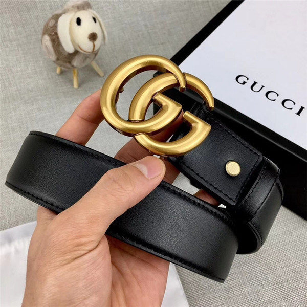 Fashion latest men's brand unique luxury gold and silver letters smooth buckle casual business black coffee belt body high-end wear is your