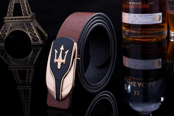 New Quality luxury Belts mens women cow leather belt brand designer Belts For Men Belts Gold Buckle