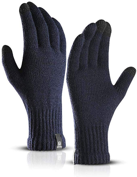 ing Star Wool Lined Knit Gloves Warm Minimalist Comfortable Winter Mens Womes Touchscreen Fingers for SmartPhones