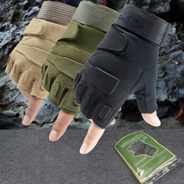 Tactical Army Military Fingerless Glove Outdoor Bicycle Mountaineering Mitten Airsoft Shooting Training Combat Half Finger Gloves