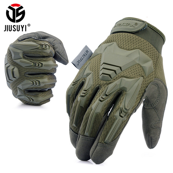 Tactical Gloves Army Paintball Shooting Combat Bicycle Rubber Protective Anti-Skid Full Finger Glove Men Women