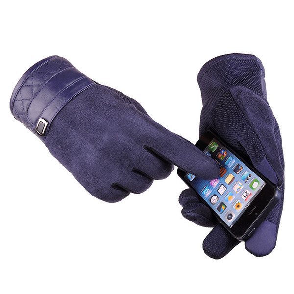 High Quality winter man women gloves Warm Wool Glove Antiskid Touch Screen Full Finger