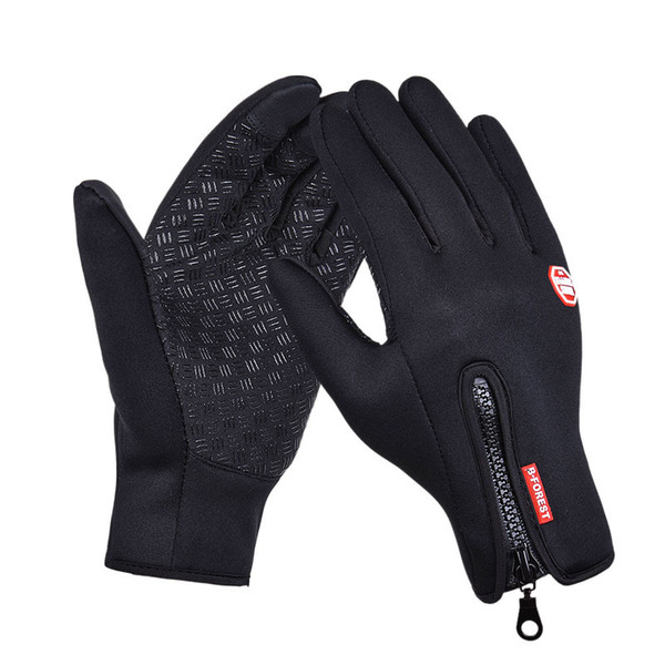 Outdoor Sports Hiking Winter Bicycle Bike Cycling Gloves For Men Women Windstopper Simulated Leather Soft Warm Gloves S1025