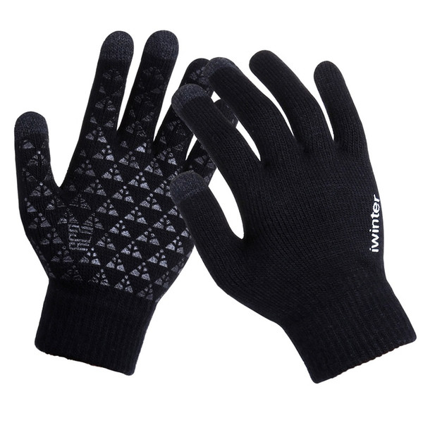 Women/Men Knitted Gloves Thicken Winter Warm Gloves Touch Screen Male Warm Wool Cashmere Winter Autumn Men Mitten Unisex