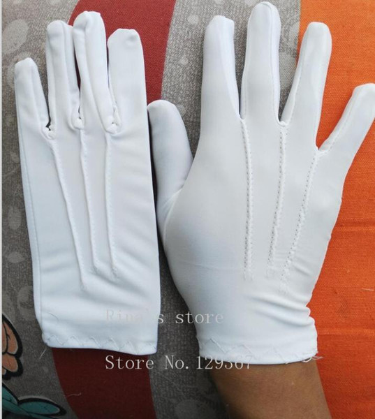 Spring and Summer men's thin Large white Etiquette gloves male plus size elastic gloves wholesale