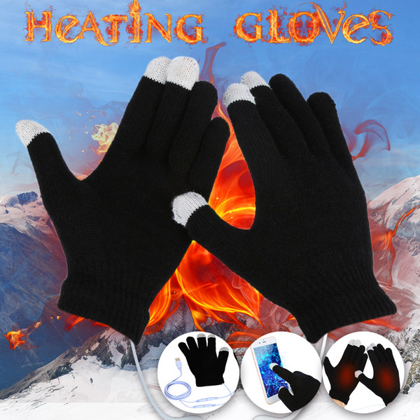 USB Warm Hand Heating Winter Gloves Constant Temperature Portable Soft Wearable Comfortable Leisure hiver femme invierno mujer