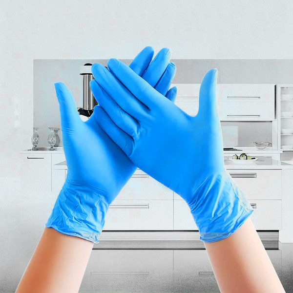 Blue black disposable latex gloves garden gloves for household cleaning rubber gloves or Universal food cleaning glovesSMLXL