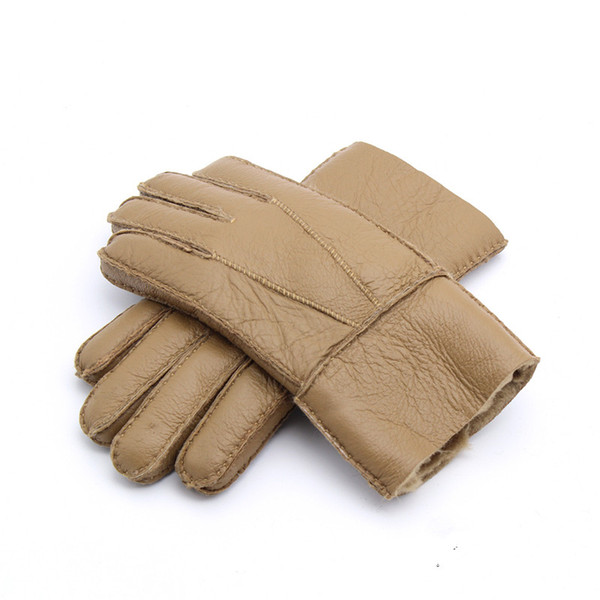 Classic men new 100% leather gloves high quality wool gloves in multiple colors free shipping