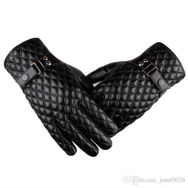 High Quality Leather Gloves Men Soft Comfortable Mittens Waterproof Winter Autumn Motorcycling Driving Gloves Solid Free Shipping