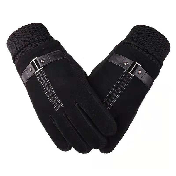 888-6 manufacturer wholesale ski gloves pigskin men's motorcycle gloves cold-proof warm gloves winter thick Plush warm bicycle s'tao free de
