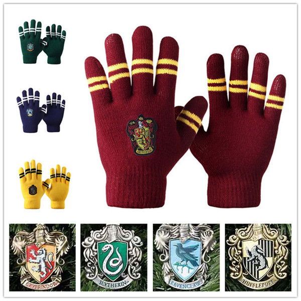 Harry Potter gloves School Unisex Knited gloves Cosplay Costume Warm Stripe gloves Christmas gift glove LA157-2