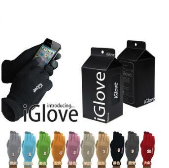 10 Colors Unisex iGlove Capacitive Touch Screen Gloves for Smart Phone iGloves Gloves With Retail Package 2pcs/pair CCA7322 100pair