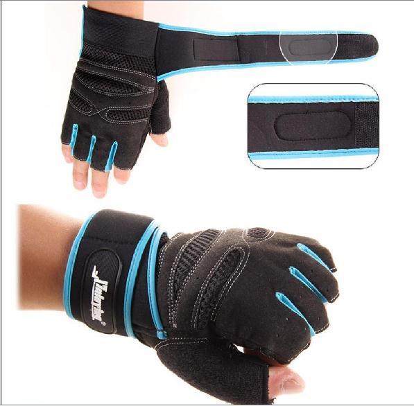 2018 Hot mens gloves Anti-skid Half Mitt Fitness Gloves Wrist Wrap Weightlifting Workout Multifunction Exercise Training Gym Gloves