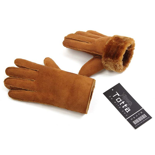 Men's Work Driver Gloves Cowhide Winter Warm Cashmere Windproof Security Protection Wear Safety Working Woman Gloves 2008