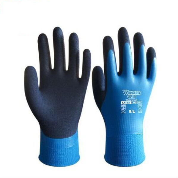 NMSAFETY 12 pairs Working Protective Gloves Men Flexible Blue Polyester Nylon Safety Work Gloves C18110101